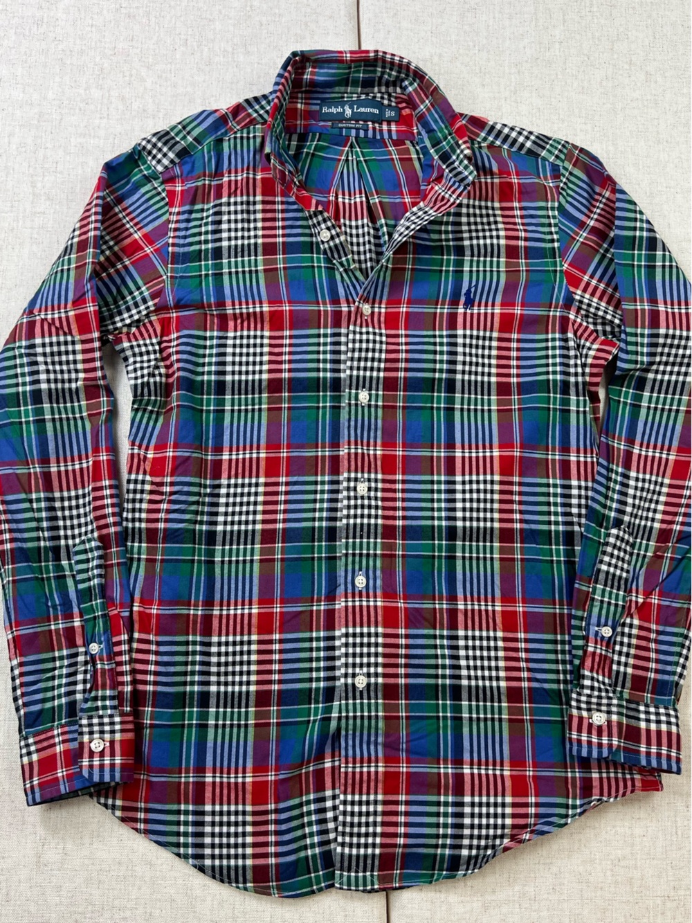 Vintage Ralph Lauren Tartan Plaid Oversized Boyfriend Shirt Button Down Mens S